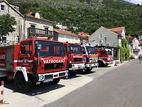 De brandweer van Perast