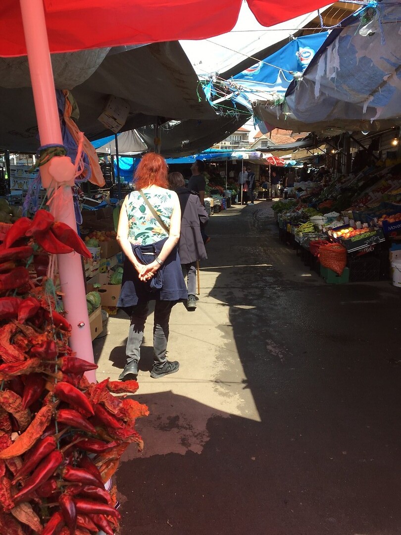 De markt van Pristina
