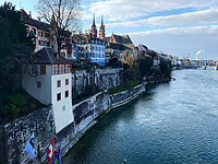 Uitzicht op de Basler Münster vanaf de Wettsteinbrücke!