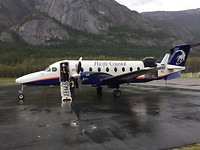 Op de luchthaven van Bella Coola