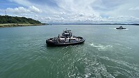 Onder begeleiding over het Gatun Lake