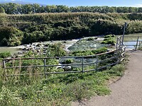 Fietspad langs riviertje