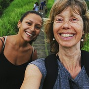 Wandelen langs de rijstvelden