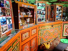 Interieur van een yurt