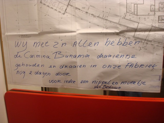 Met een notitie van het Osse Opera bestuur