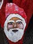 1 kerstman uit boomstam