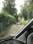 😱overgestroomde/weggeslagen weg