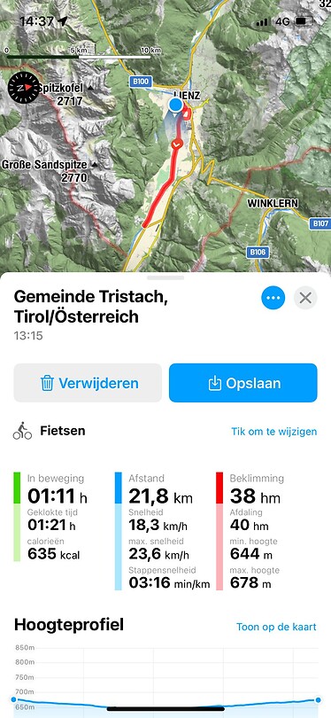 Fietsroute bij Lienz