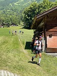 Fietsen naar Grindelwald, onderweg hardloopwedstrijd