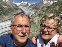 Selfie bij de Aletschgletsjer