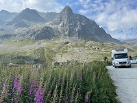 Mooi plekje voor de camper op de top