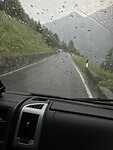 Afdaling Stelviopas in de regen