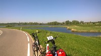 De Waalbruggen bij Nijmegen zijn in zicht