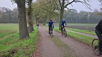 Fietsende tegenliggers