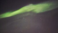 Onze eerste sliert noorderlicht in Lapland