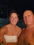Hoe luxe is dat, eigen sauna en afkoelen bij je voordeur😂