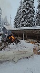Kampvuur op de reindeerfarm