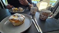Fika bij aankomst op camping Ørastranda