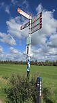 Wegwijzers bij de pont Millingen