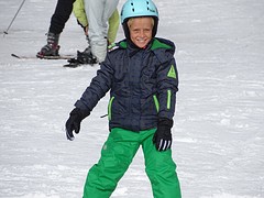 eerste keer op de ski