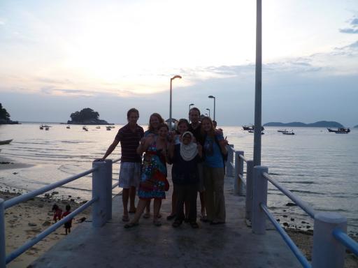Met z'n allen met Rose op Tioman