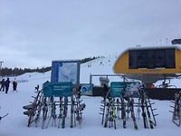 Downhill skiing