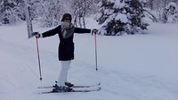 Downhill skiing