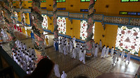 Ceremonie in de Cao Dai Tempel