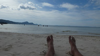 Lekker luieren op het strand