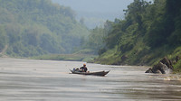 Bootje op de Mekong