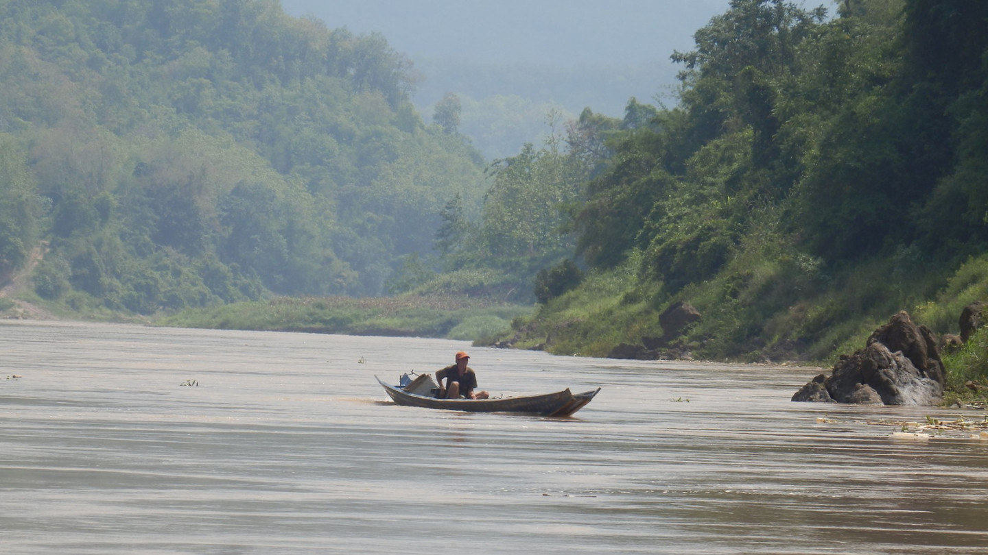 Bootje op de Mekong