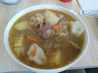 Laatste lunch... om het af te leren... schapenvlees