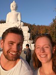 Einde van de middag: bezoeken van de witte buddha