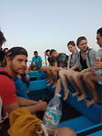 In de speedboat naar de 'duikboot'