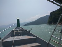 Op de boot terug vanaf Turtle Beach