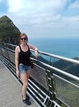 Marijke op de SkyBridge