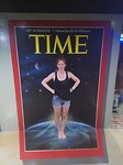 Oefenen voor als ik straks echt moet poseren voor Time magazine