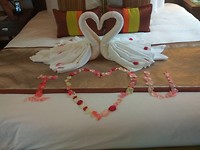 Versierde hotelkamer!