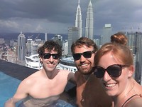 Met Arthur in de rooftoppool!