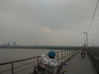 Hanoi vanaf de Long Bien bridgje