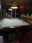 De gebroerders aan het poolen. Of nou ja poolen, ze doen een poging ;p