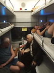 Onze cabine met 6 bedden :'D