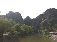 Een uitzichtpunt over Ninh Binh, helaas was het gesloten