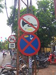 Nog nooit dit bord gezien: "Geen getoeter!!"