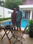 Terug bij de homestay, helemaal doorweekt maar we hebben wel lol gehad