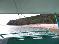 Het strand van Bamboo Island