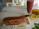 Sandwich + smoothie (niet vd AH)