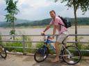 Op de mountain bike