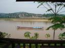Uitzicht op Mekong en Laos