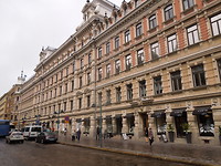 Een straat in Helsinki